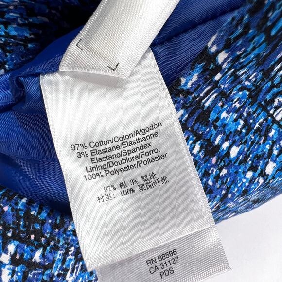 DKNY Blue Patterned Pencil Skirt 12 - Picture 8 of 10